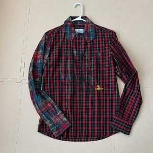 Vivienne Westwood Plaid Red and Green Men's Shirt